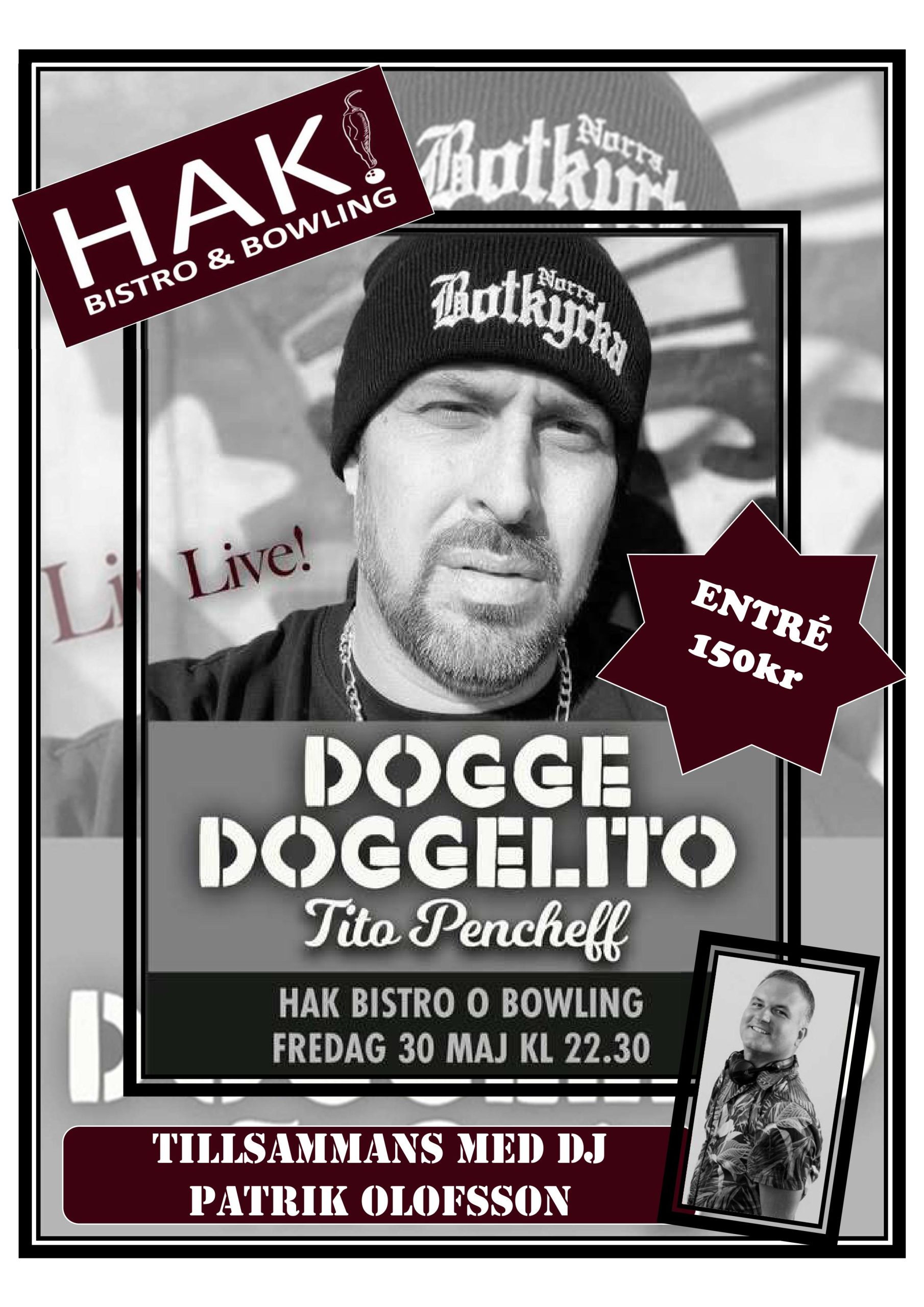 Dogge 05-2025 Poster med DJ